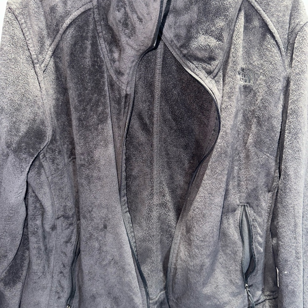 Gray North Face Fleece Jacket